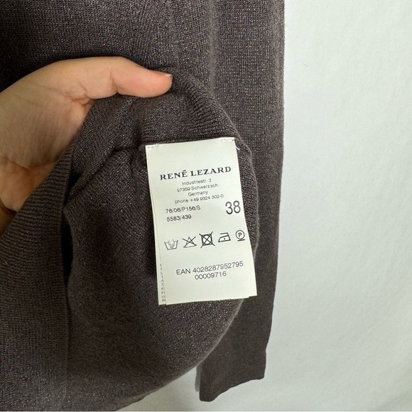 Rene Lezard Gray Long Sleeve Blouse Top - Picture 3 of 4